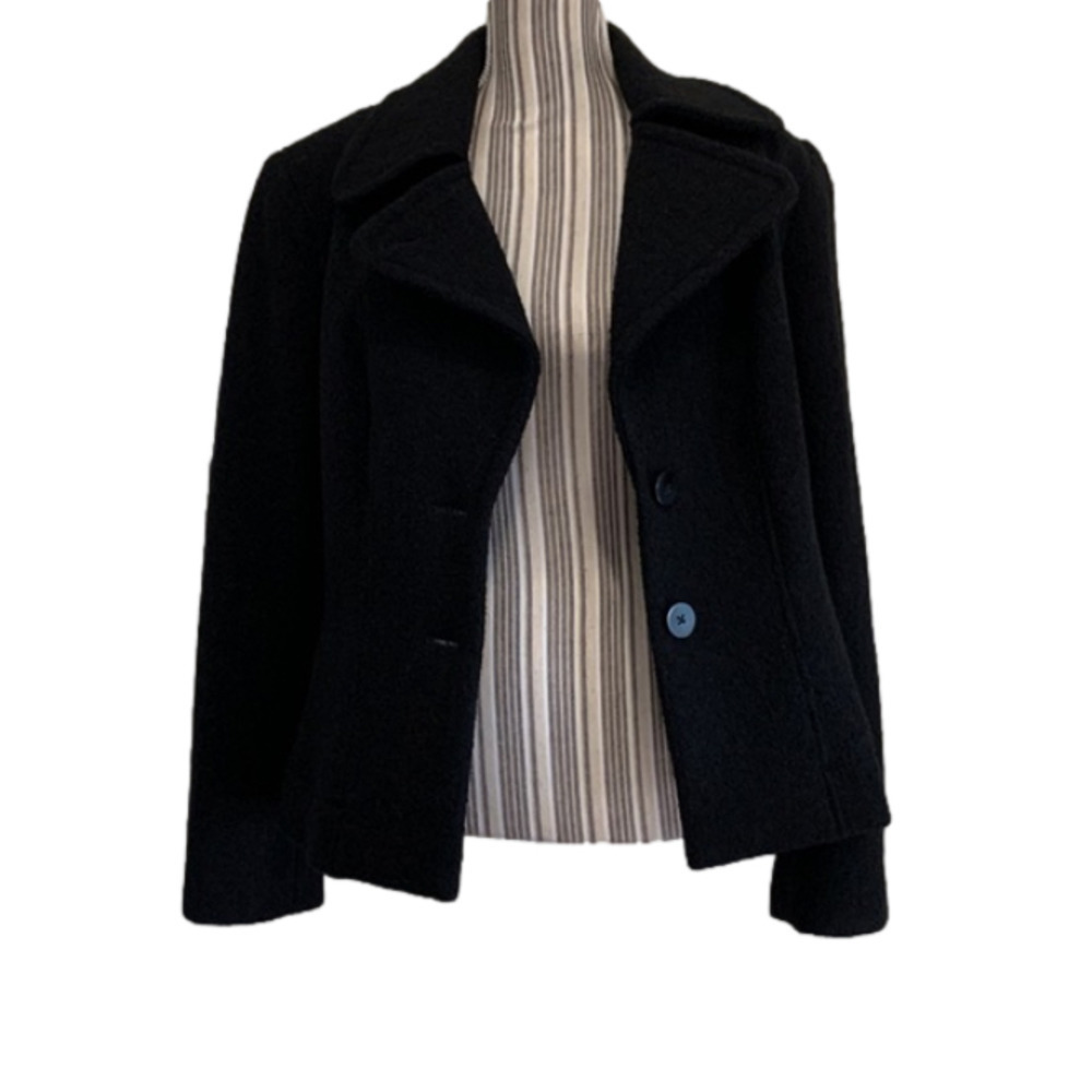 Sigrid Olsen Black 3 Button Jacket Size 12 - image 1